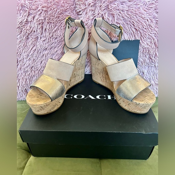 COACH - Isla Metallic Wedge: Women’s size 7.5B - Picture 3 of 14